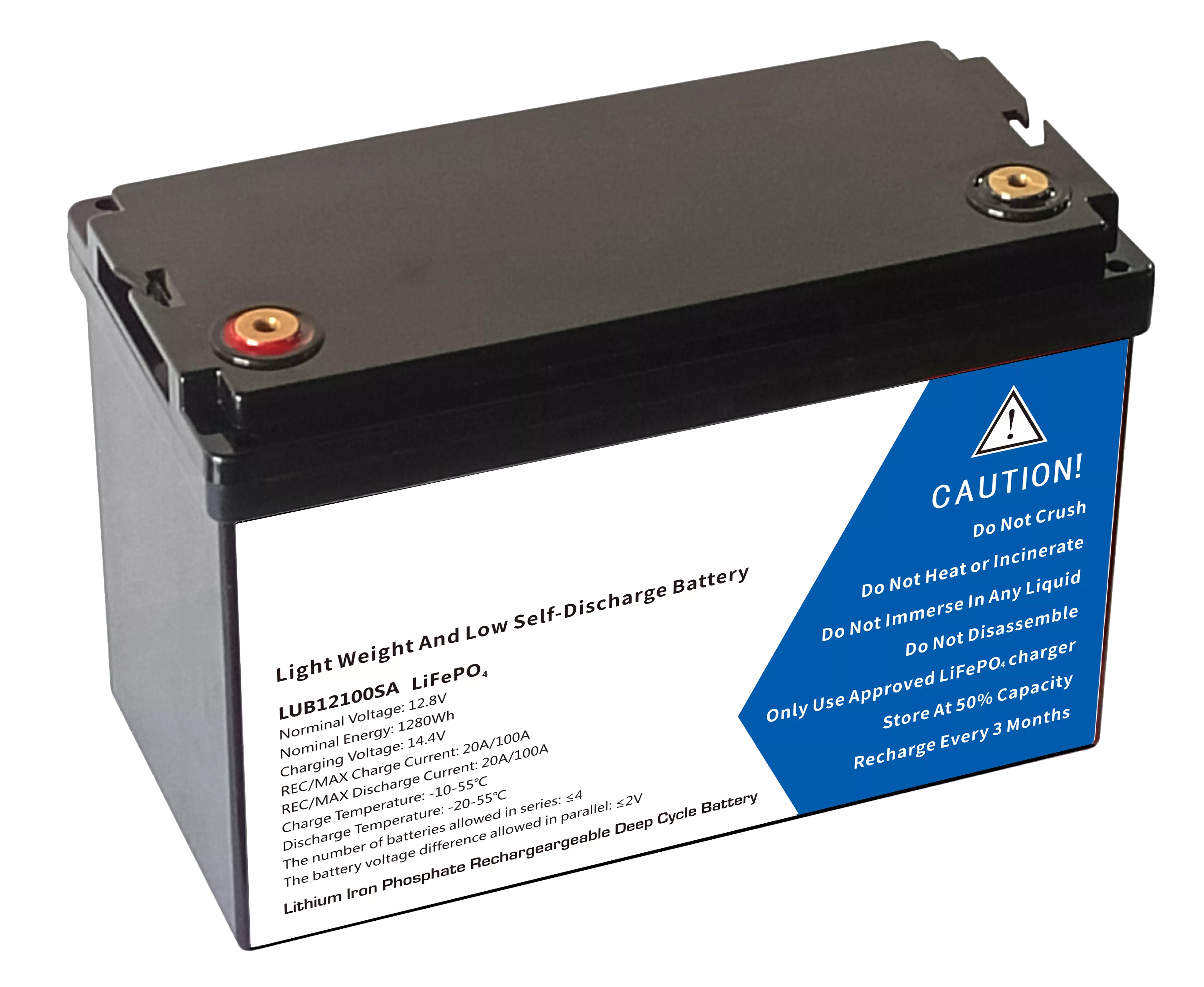 12.8V 100Ah LiFePO4 Battery Lithium-ion