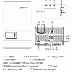 Growatt 6KW Off-grid Inverter SPF 6000T DVM-G2